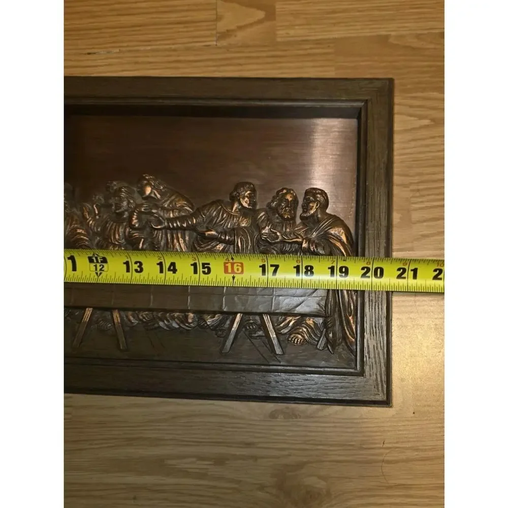 Vintage Coppercraft Guild The Last Supper 3D Wall Hanging Religious Art